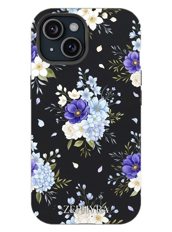 Blue Blossom Noir iPhone 14