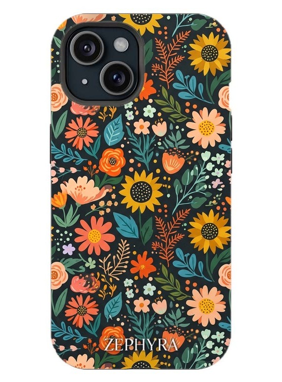 Folk Bloom Noir iPhone 14 Plus