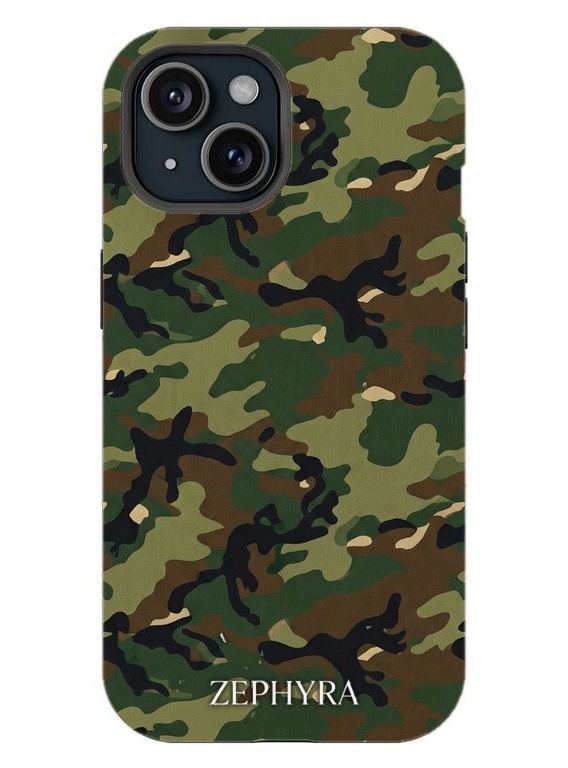 Woodland Camo iPhone 15 Plus