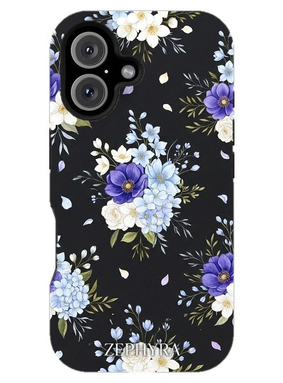 Blue Blossom Noir iPhone 17